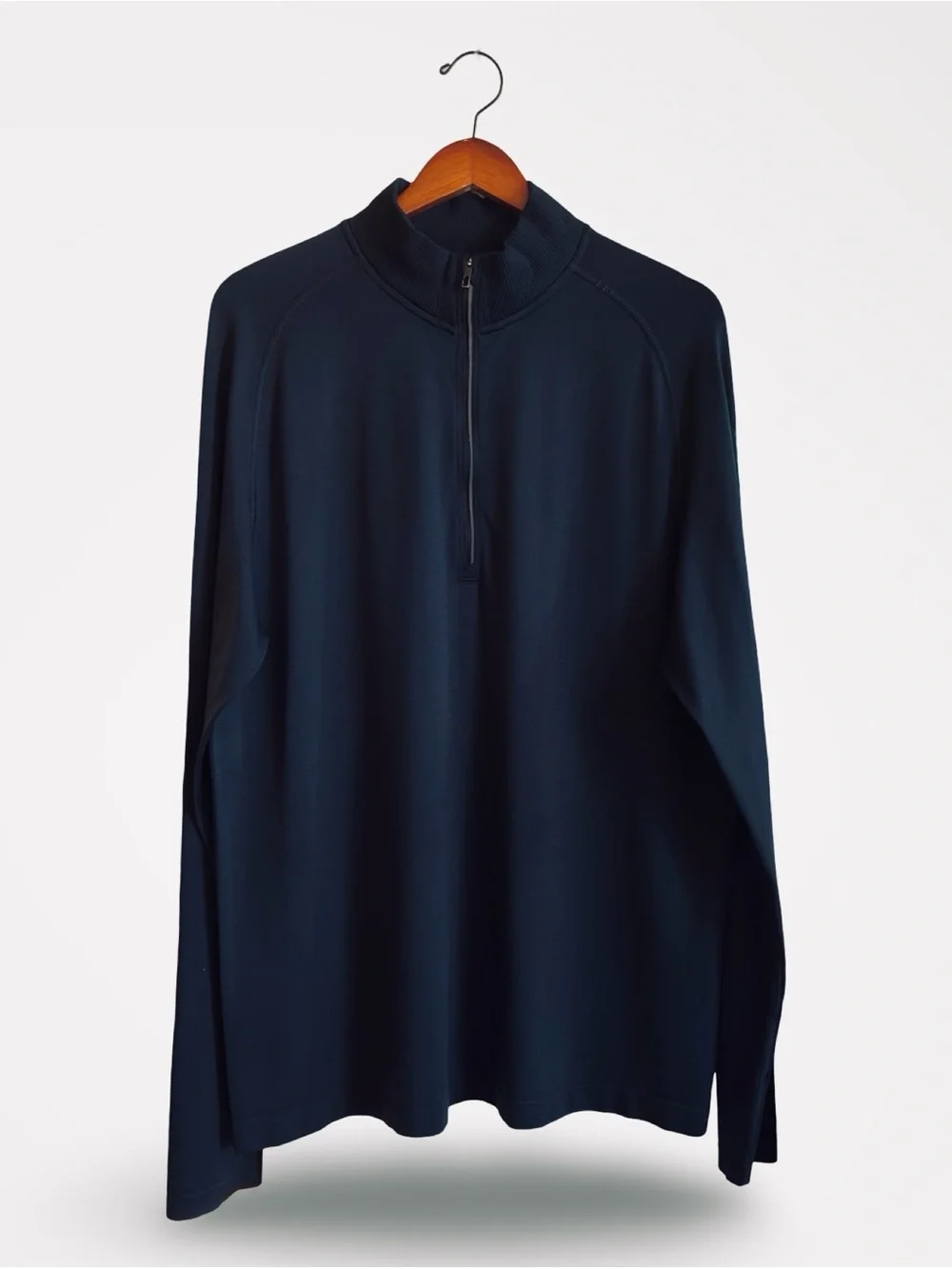 lululemon Men's Navy Blue Metal Vent Tech 1/2 Zip 2.0 Pullover Sweatshirt - XL